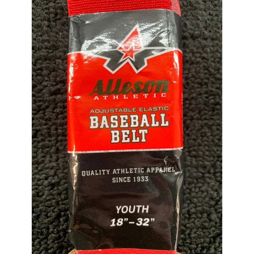 Alleson Athletic Youth Red Adjustable Elastic Baseball Belt‎ 18-32